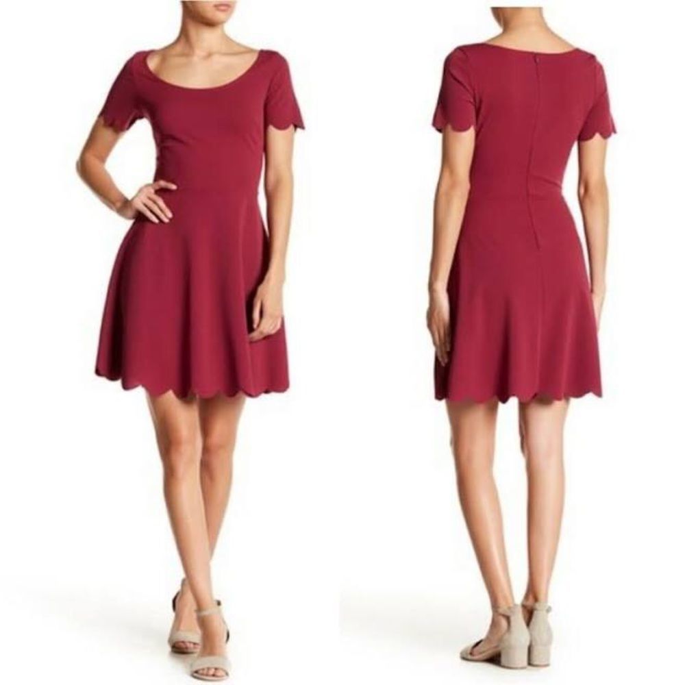Vanity Room Scalloped Fit & Flare Dress